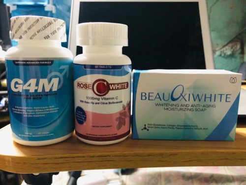G4M Glutathione for Men and Rose-C White Vitamin C Bundle - FREE SOAP & TEE photo review